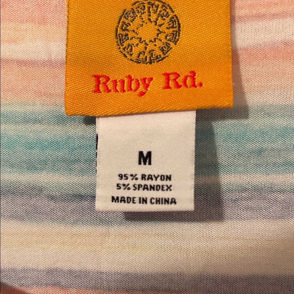 Ruby Rd. Multicolor Striped Tie-Hem Tunic - Picture 3 of 6
